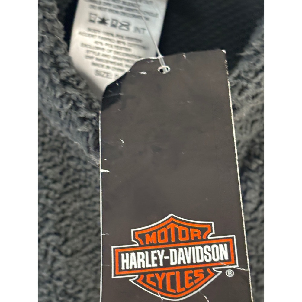 Harley Davidson W's Sherpa Fleece Vest Black Wild Prairie Eden Prairie MN Size S - Picture 2 of 6